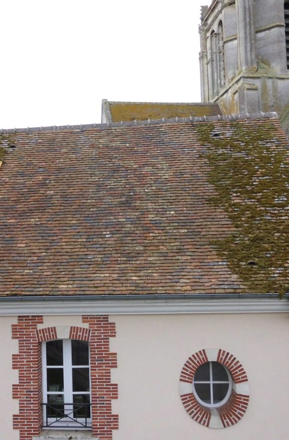 démoussage tuile - Commune de st Crépin ibouvillers - démoussage par brossage manuel de la toiture